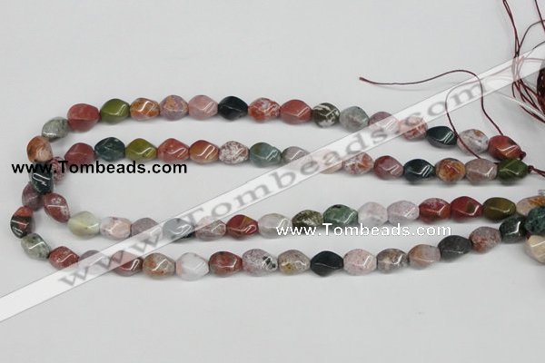 CTW149 15.5 inches 8*11mm twisted rice ocean agate gemstone beads