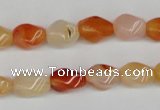 CTW150 15.5 inches 8*11mm twisted rice agate gemstone beads