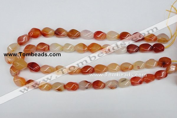 CTW160 15.5 inches 10*15mm twisted rice agate gemstone beads