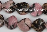 CTW24 15.5 inches 16mm twisted coin rhodonite beads wholesale