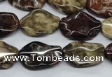 CTW302 15.5 inches 15*20mm wavy oval tiger jasper gemstone beads