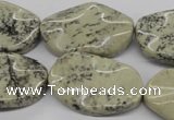 CTW306 15.5 inches 20*30mm wavy oval artistic jasper beads