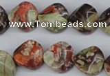 CTW31 15.5 inches 16mm twisted coin rainforest agate beads wholesale