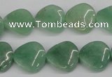 CTW34 15.5 inches 16mm twisted coin green aventurine beads wholesale