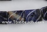 CTW376 15.5 inches 15*20mm twisted rectangle sodalite gemstone beads