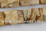 CTW396 15.5 inches 18*25mm twisted rectangle picture jasper beads