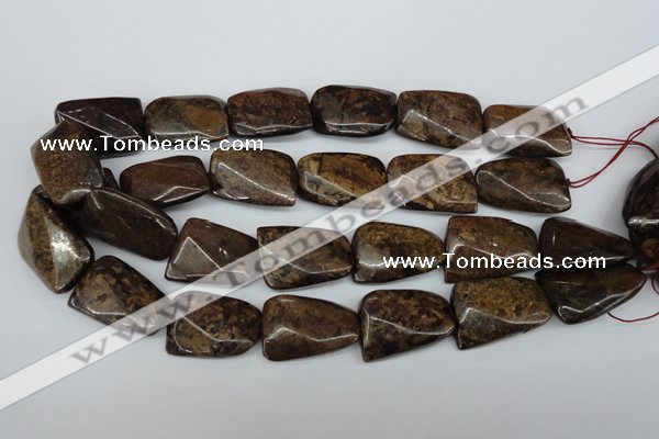 CTW410 15.5 inches 22*30mm twisted bronzite gemstone beads