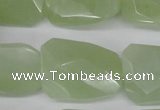 CTW417 15.5 inches 20*30mm faceted & twisted New jade gemstone beads