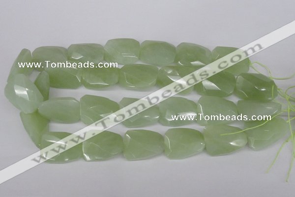 CTW417 15.5 inches 20*30mm faceted & twisted New jade gemstone beads