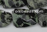 CTW419 15.5 inches 22*30mm faceted & twisted kambaba jasper beads