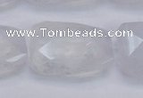 CTW500 15.5 inches 20*30mm faceted & twisted synthetic quartz beads