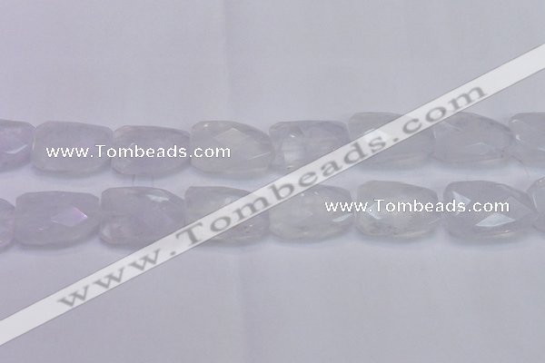 CTW500 15.5 inches 20*30mm faceted & twisted synthetic quartz beads