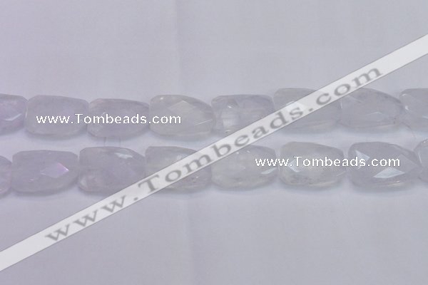 CTW500 15.5 inches 20*30mm faceted & twisted synthetic quartz beads