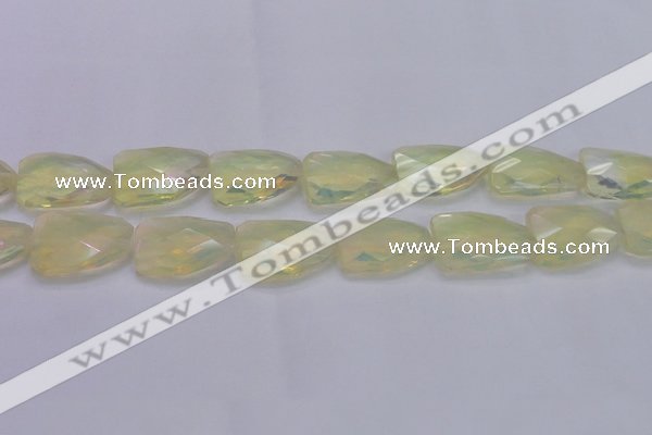 CTW502 15.5 inches 20*30mm faceted & twisted synthetic quartz beads