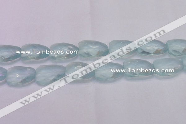 CTW503 15.5 inches 20*30mm faceted & twisted synthetic quartz beads