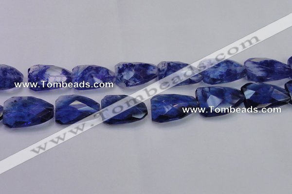 CTW504 15.5 inches 20*30mm faceted & twisted synthetic quartz beads