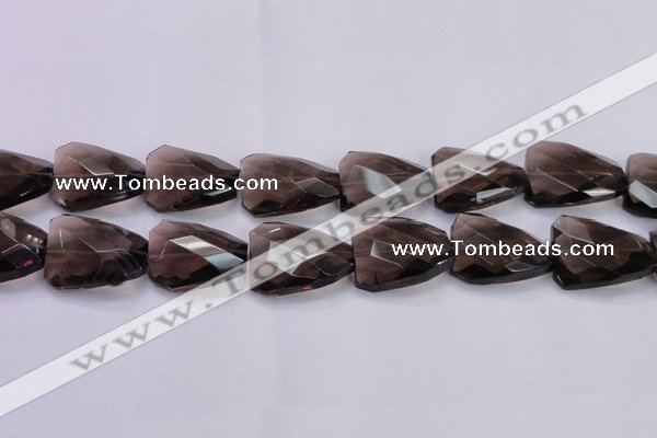 CTW505 15.5 inches 22*30mm faceted & twisted synthetic quartz beads