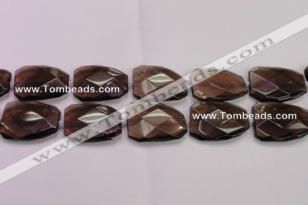CTW512 15.5 inches 30*40mm faceted & twisted synthetic quartz beads