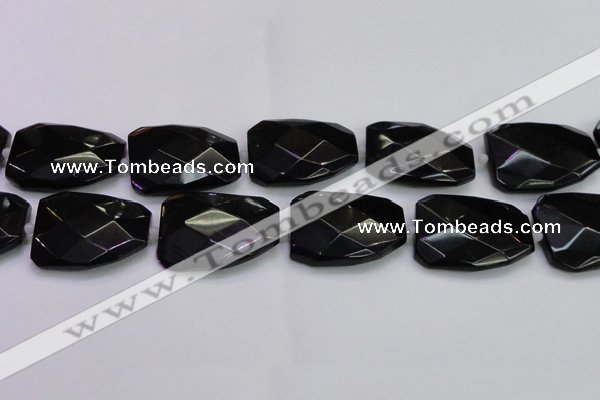 CTW513 15.5 inches 30*40mm faceted & twisted synthetic quartz beads