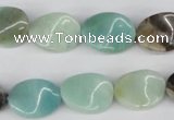 CTW59 15.5 inches 12*16mm twisted oval amazonite gemstone beads