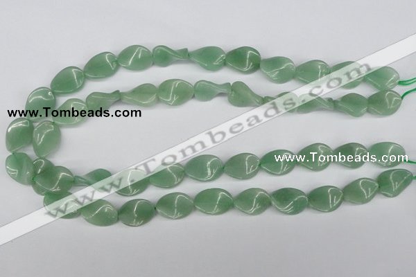 CTW61 15.5 inches 13*18mm twisted oval green aventurine beads