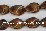 CTW62 15.5 inches 13*18mm twisted oval jasper gemstone beads