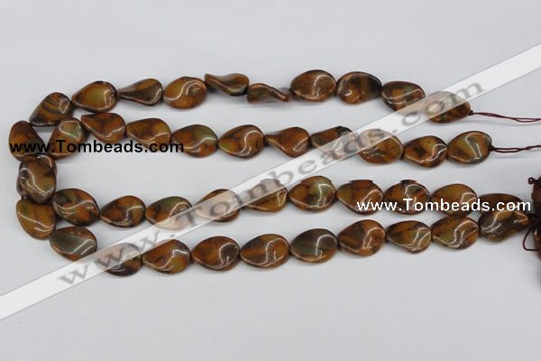 CTW62 15.5 inches 13*18mm twisted oval jasper gemstone beads