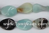 CTW67 15.5 inches 15*20mm twisted oval amazonite gemstone beads