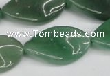 CTW90 15.5 inches 18*30mm twisted oval green aventurine beads