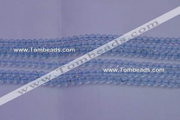 CTZ01 15.5 inches 4mm round natural topaz gemstone beads