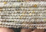 CTZ20 15 inches 4mm round yellow topaz quartz beads wholesale