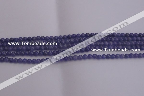 CTZ500 15.5 inches 4mm round natural tanzanite gemstone beads