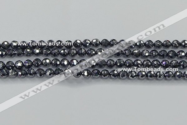 CTZ621 15.5 inches 6mm faceted round terahertz beads wholesale