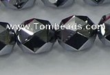 CTZ635 15.5 inches 14mm faceted nuggets terahertz beads wholesale