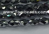 CTZ646 15.5 inches 5*8mm faceted rice terahertz beads wholesale