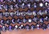 CTZ651 15.5 inches 2mm faceted round tiny terahertz beads