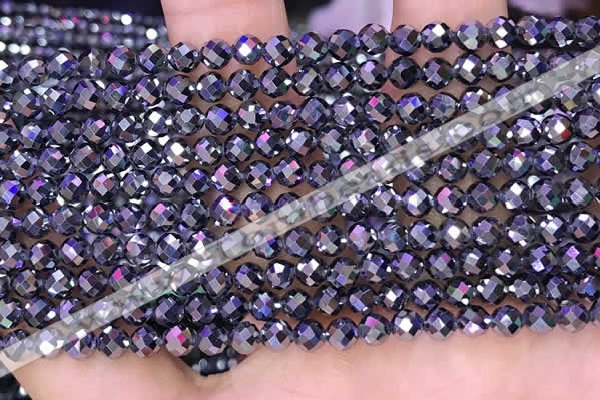 CTZ653 15.5 inches 4mm faceted round tiny terahertz beads