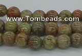 CUG02 15.5 inches 8mm round unakite gemstone beads wholesale