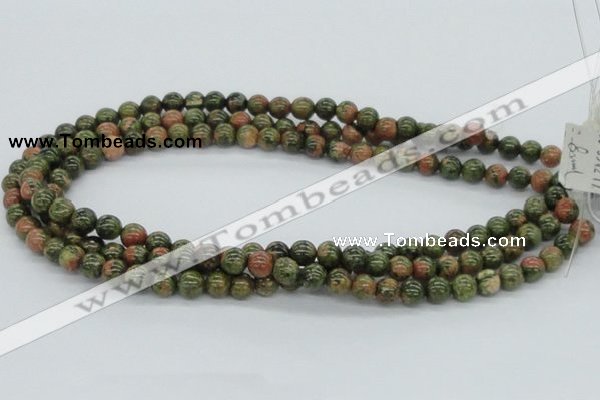 CUG04 15.5 inches 8mm round unakite gemstone beads wholesale