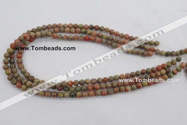 CUG101 15.5 inches 6mm round Chinese unakite beads wholesale