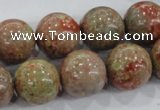 CUG106 15.5 inches 16mm round Chinese unakite beads wholesale