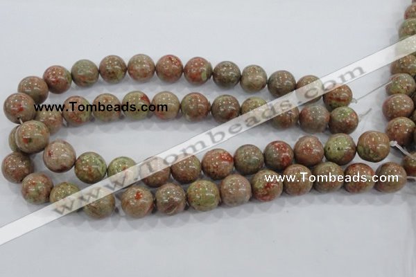 CUG106 15.5 inches 16mm round Chinese unakite beads wholesale