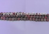 CUG180 15.5 inches 4mm round matte unakite gemstone beads