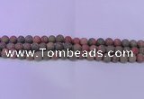 CUG181 15.5 inches 6mm round matte unakite gemstone beads