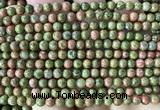 CUG212 15 inches 4mm round unakite beads wholesale