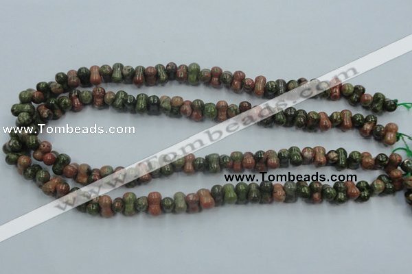 CUG65 16 inches 8*12mm bone natural unakite gemstone beads wholesale