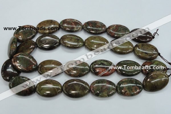CUJ03 15.5 inches 22*30mm oval autumn jasper gemstone beads