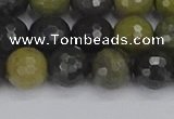 CUJ102 15.5 inches 8mm faceted round African green autumn jasper beads