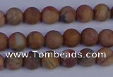 CVJ11 15.5 inches 6mm round matte venus jasper beads wholesale