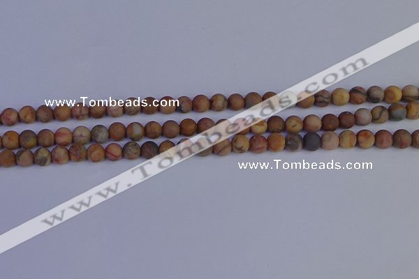 CVJ11 15.5 inches 6mm round matte venus jasper beads wholesale